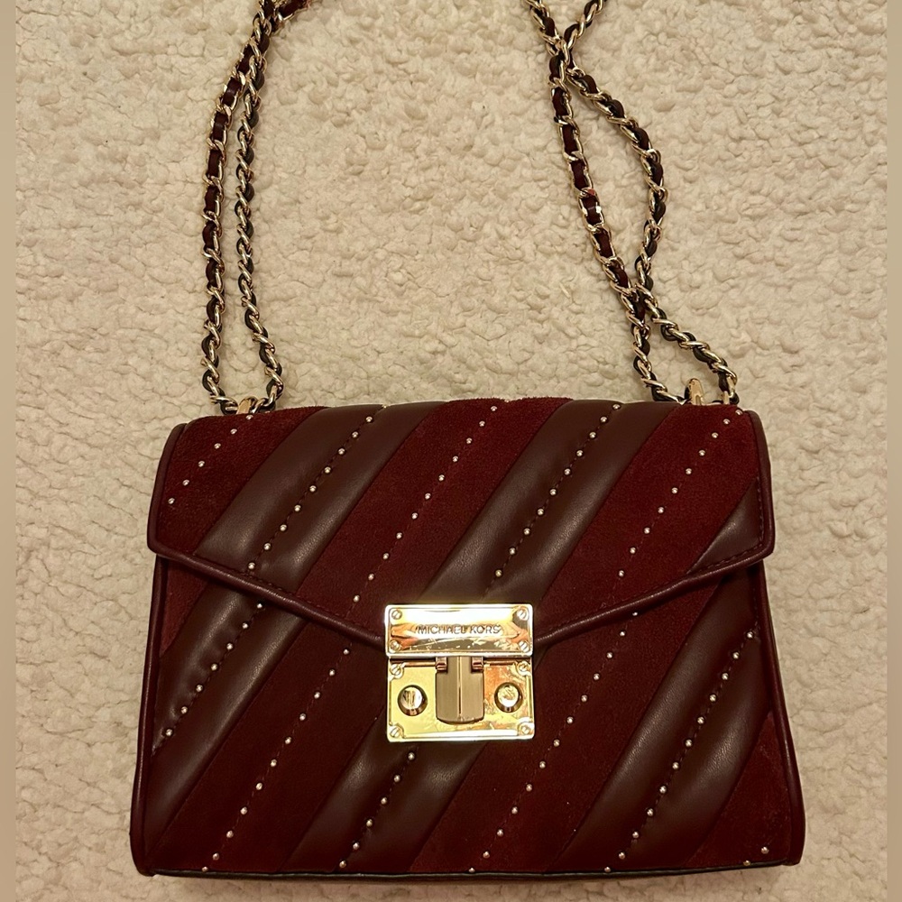 Michael Kors Burgundy Shoulder Bag
